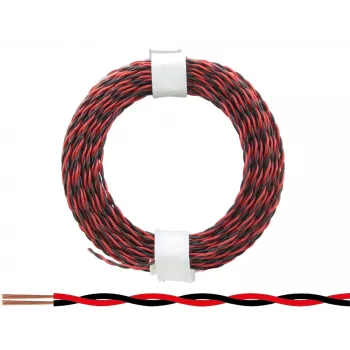 Donau Elektronik 210-10 žica 2 x 0,04 mm², rdeče-črna, 10 m