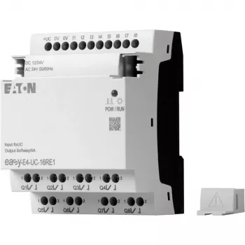 Eaton EASY-E4-UC-16RE1 krmilni rele easyE4, 8 DI, 4 AI, 8 relejnih izhodov, Ethernet, LCD, za DIN letev