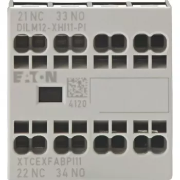 Eaton DILM12-XHI11 pomožni kontaktni blok, 1NO+1NC, čelna montaža, vijačne sponke 199456