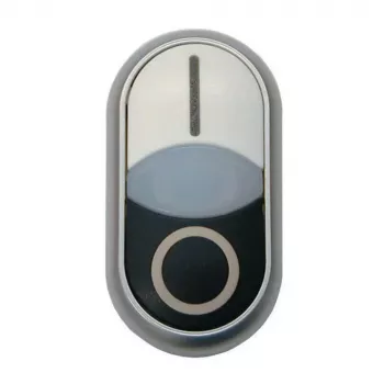 Eaton M22S-DDL-W pogon dvojnega tipkalnega gumba, osvetljen, bel 216707