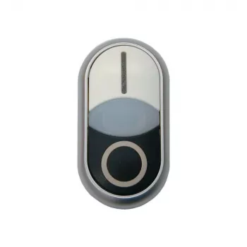 Eaton M22S-DDL-W pogon dvojnega tipkalnega gumba, osvetljen, bel 216707