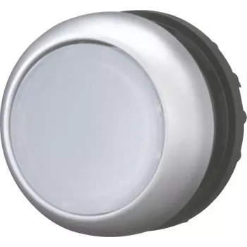 Eaton M22-DRL-W osvetljeni aktuator tipke, ploščat, zaskočni, črn/kovinski/bel