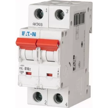 Eaton PXL-B10/2 zaščitno stikalo za tokokrog, 1-polno, karakteristika B, 10 A, 6 kA, montaža na DIN-letev 236227