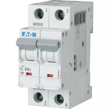 Eaton PXL-B16/2 zaščitno stikalo za tokokrog, 16 A, 2-polno, tip B, 10 kA, 230/400 V AC, DIN-letev 236231