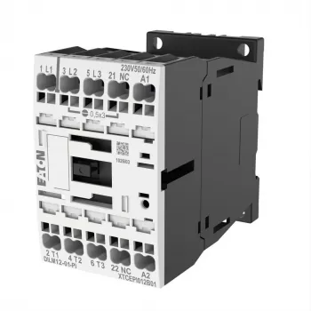 EATON DILM12-199244 3-polni močnostni kontaktor, 12 A, 230 V 50 Hz / 240 V 60 Hz tuljava, 1 NO pomožni kontakt, vijačne sponke