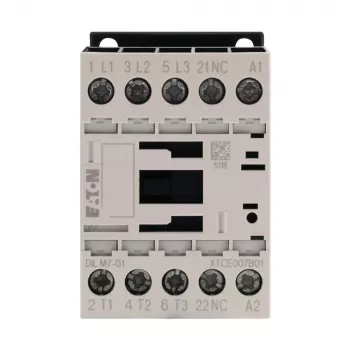 Eaton DILM7-01 kontaktor, tuljava 24 V AC, 3-polni, 7 A, 1 NC pomožni kontakt 276572