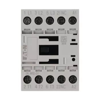Eaton DILM12-01 3-polni motorni kontaktor, tuljava 230 V AC / 240 V AC, 12 A, 1 NC pomožni kontakt 276865