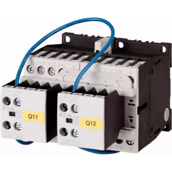 EATON reverzibilni kontaktor 4 kW 400 V AC, tuljava 230 V 50 Hz, 3-polni, 2NO+2NC, DIN letev 278086
