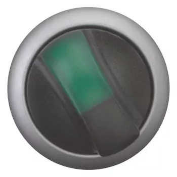 Eaton M22 vrtljivi pogon, 3 položaji, zaskočno, črn gumb s srebrno obrobo 284395