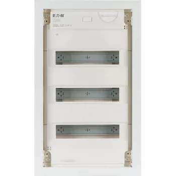 Eaton KLV-36UPP-F podometna razdelilna omara, 36 modulskih enot, 3 vrste, prozorna tonirana vrata, bela 178802