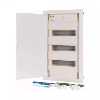 Eaton KLV-36UPP-F podometna razdelilna omara, 36 modulskih enot, 3 vrste, prozorna tonirana vrata, bela 178802