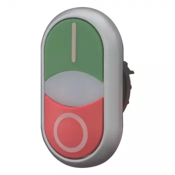 Eaton M22-DDLM-GR-X1 dvojna tipka z signalno lučjo, zeleno-rdeča 284830