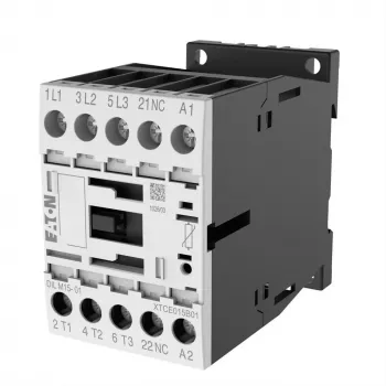 Eaton DILM15-01 kontaktor, 3-polni, 15 A, tuljava 230 V AC, 1 NC pomožni kontakt 290093