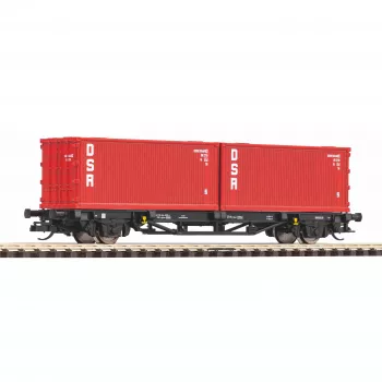Piko TT 47727 TT plato vagon za kontejnerje 2x20 DSR družbe DR