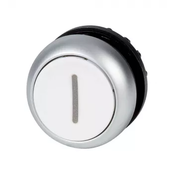 Eaton M22-DR-W-X1 ploski pogon tipke, bel, aretirni, prazen, okrogla leča, 22 mm, IP67 216634