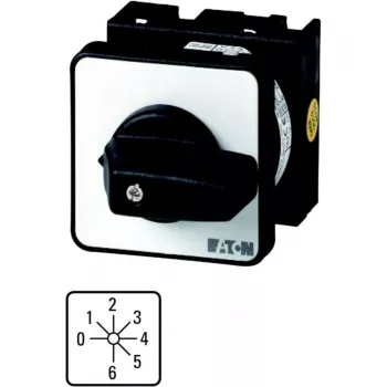 Eaton T0-3-8244/E krmilno stikalo, 7-pozicijsko, 6,5 kW, 3-polno, črn ročaj