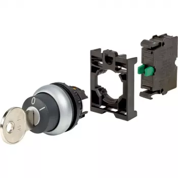 Eaton M22-WS-K10-BVP pogon stikala na ključ, sprednji obroč iz plastike, črn 110921