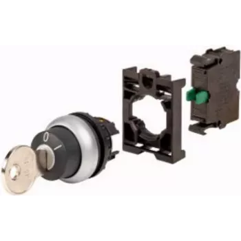 Eaton M22-WS-K10-BVP pogon stikala na ključ, sprednji obroč iz plastike, črn 110921
