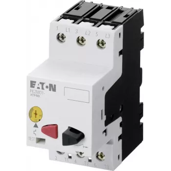 EATON PKZM01-6.3 zaščitno stikalo motorja, 6,3 A, 3-polni, tipka, 2,2 kW pri 400 V 278483