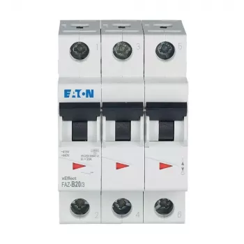 Eaton FAZ-B20/3 odklopnik, 3-polni, tip B, 20 A, 278848