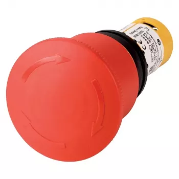 Eaton C22-PVT45P-K11 tipka za zasilni izklop, 1 NC + 1 NO, vlečni zapah, IP66/IP67/IP69, rdeča gobasta glava 45 mm 121610