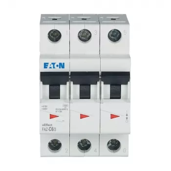Eaton FAZ-C6/3 6 A 3-polni odklopnik (MCB) s karakteristiko C, 6 kA 278867