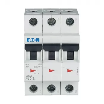 EATON FAZ-D16/3 inštalacijski odklopnik 16A 3-polni D-karakteristika 6kA 278896