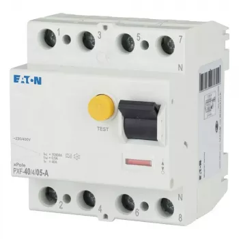Eaton PXF-40/4/05-A zaščitno stikalo na diferenčni tok (FI stikalo), 4-polno, 40 A, 50 mA, tip A 236779