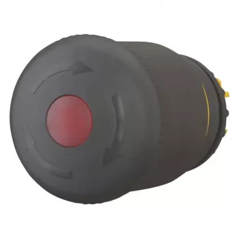 Eaton M22S-PVLT 271540 osvetljen gumb za zasilni izklop, vrtljiva zapora, črn