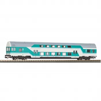PIKO 53109 H0 dvonadstropni krmilni vagon DBmq 776 mint zelena DR epoha IV