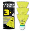TALBOT torro badminton žogica Tech 350, počasna, rumeno-zelena, vzdržljiva najlonska žogica za prosti čas in trening - 1 kos (479115)