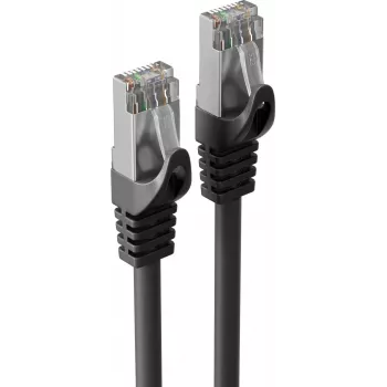 S CONN MAXIMUM CONNECTIVITY industrijski Cat.7 S/FTP patch kabel, RJ45, PUR, črn, 0,15 m 08-39205