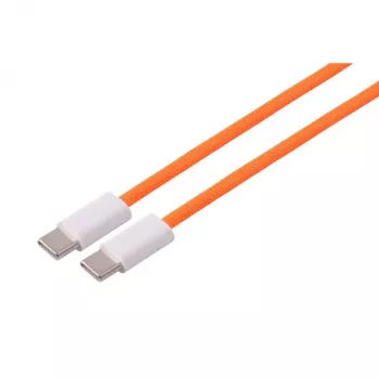 S CONN MAXIMUM CONNECTIVITY kabel USB-C na USB-C za polnjenje, 2.0, 60W, oranžen, najlonsko pletenje, 3m 14-21047