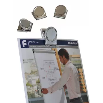 FRANKEN HMC35 magnetna sponka, 40 x 35 mm, 500 g držne sile, srebrna