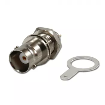 Telegärtner BNC vgradna vtičnica, izolirana 50 Ohm, bele izolacijske podložke, Z03 (J01001B1222)
