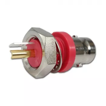 Telegärtner BNC vgradna vtičnica, izolirana 50 Ohm, rdeča izolacijska prirobnica, Z01 - 1 kos (J01001C0043)