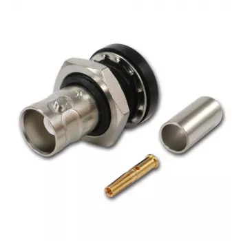 Telegärtner BNC vtičnica za kabel crimp G01 50 Ohm, crimp/crimp, izolirana prirobnica, A1305, Z04, G01 (RG-58 C/U) - 5 kosov