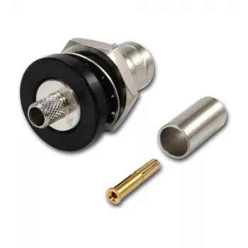 Telegärtner BNC vtičnica za kabel crimp G01 50 Ohm, crimp/crimp, izolirana prirobnica, A1305, Z04, G01 (RG-58 C/U) - 5 kosov