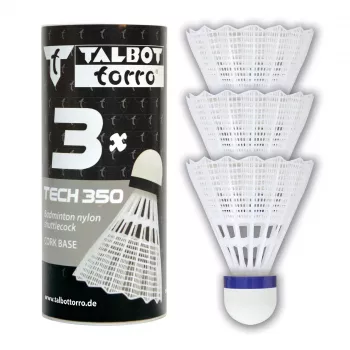 TALBOT TORRO Tech 350 Medium najlonska badminton žogica, belo-modra, 1 kos 479112
