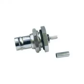 Telegärtner BNC vgradna vtičnica crimp/crimp 50 Ohm za RG-316/U, nikelj/zlato