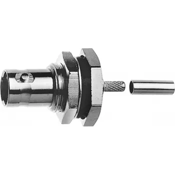 Telegärtner BNC vgradna vtičnica crimp/crimp 50 Ohm za RG-316/U, nikelj/zlato