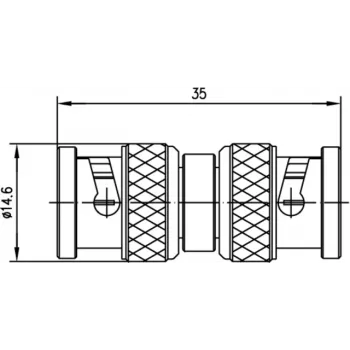 Telegärtner BNC adapter, BNC vtič na BNC vtič, 50 Ohm, J01004A0806