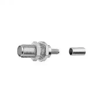 TELEGÄRTNER SMA vtičnica crimp vgradni konektor za RG-316/U, 50 Ohm, zlati kontakt, paket 5 kosov (J01151A0671)