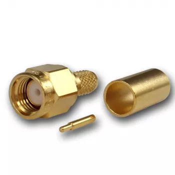 Telegärtner SMA konektor za kabel crimp/spajkanje G01, RG-58C/U, zlat, 1 kos (J01150A0041Z)