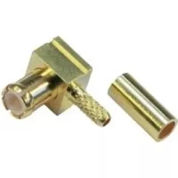Telegärtner MCX kotni crimp konektor, 50 Ohm, pozlačen notranji vodnik