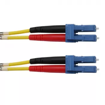 TELEGÄRTNER LC na LC single-mode OS2 dupleks patch kabel, 5 m, rumen