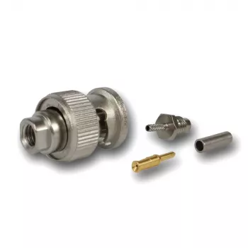 Telegärtner BNC crimp konektor 50 Ohm za RG-178 B/U, raven, ponikljevan/pozlačen, 1 kos