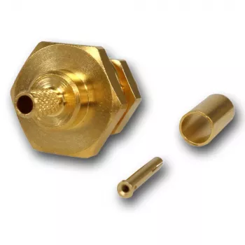 Telegärtner SMA vtičnica crimp vgradna vtičnica za RG-316/U, pozlačena, 50 Ohm, DC-6 GHz J01151A0001Z
