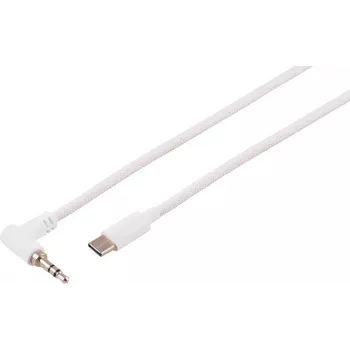 S CONN MAXIMUM CONNECTIVITY USB-C avdio kabel, 3,5 mm kotni vtič, TRS, bel, 2 m (14-06036)