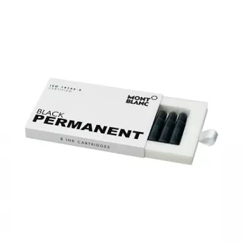 Montblanc Permanent Black kartuše s črnilom za nalivna peresa, 8 kosov (107757)